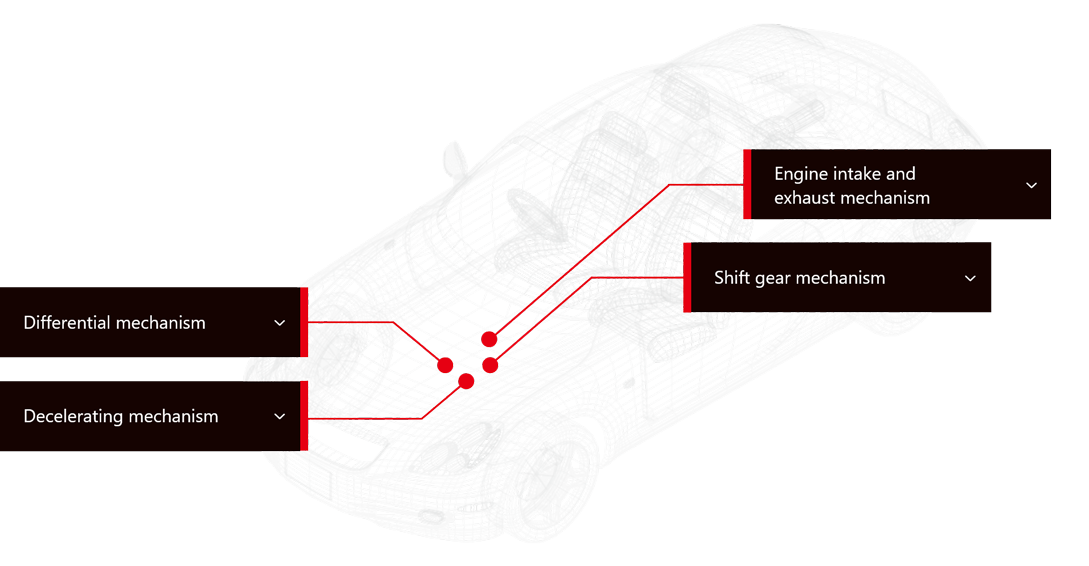 Musashi's High quality and Low cost Power Train, contributing to higher fuel economy.