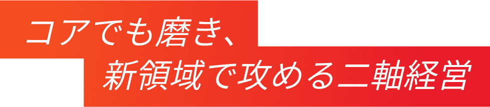 コアでも磨き、新領域で攻める二軸経営